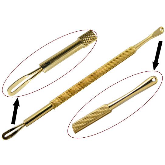 Gold Plated Blackhead Pimple Comedone Extractor Tools 1L1S