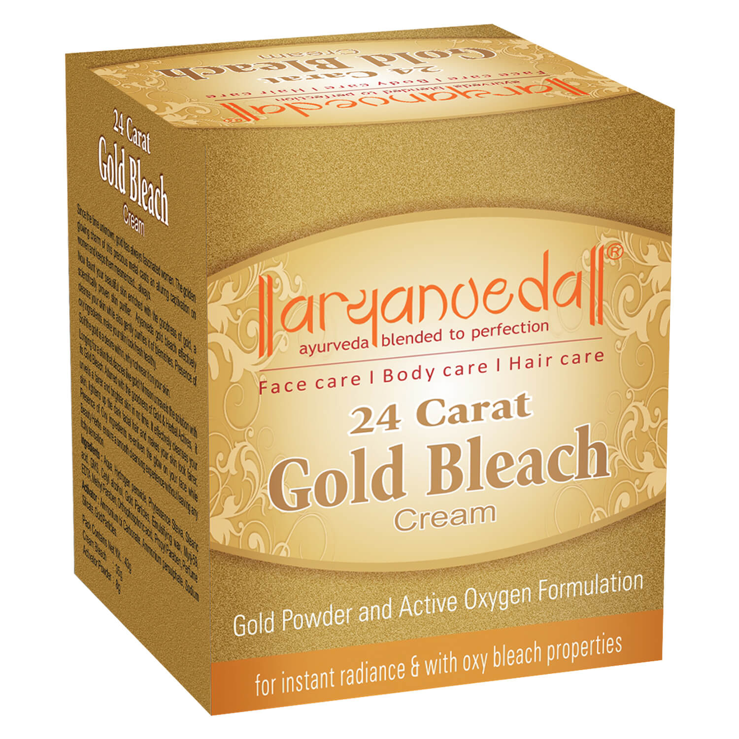 Aryanveda Gold Facial Skin Bleach Cream 24g