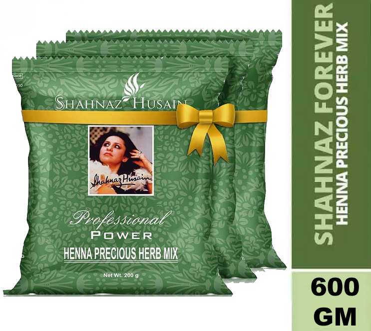 3 Packs of 200g Shahnaz Husain Precious Henna Herb Mix