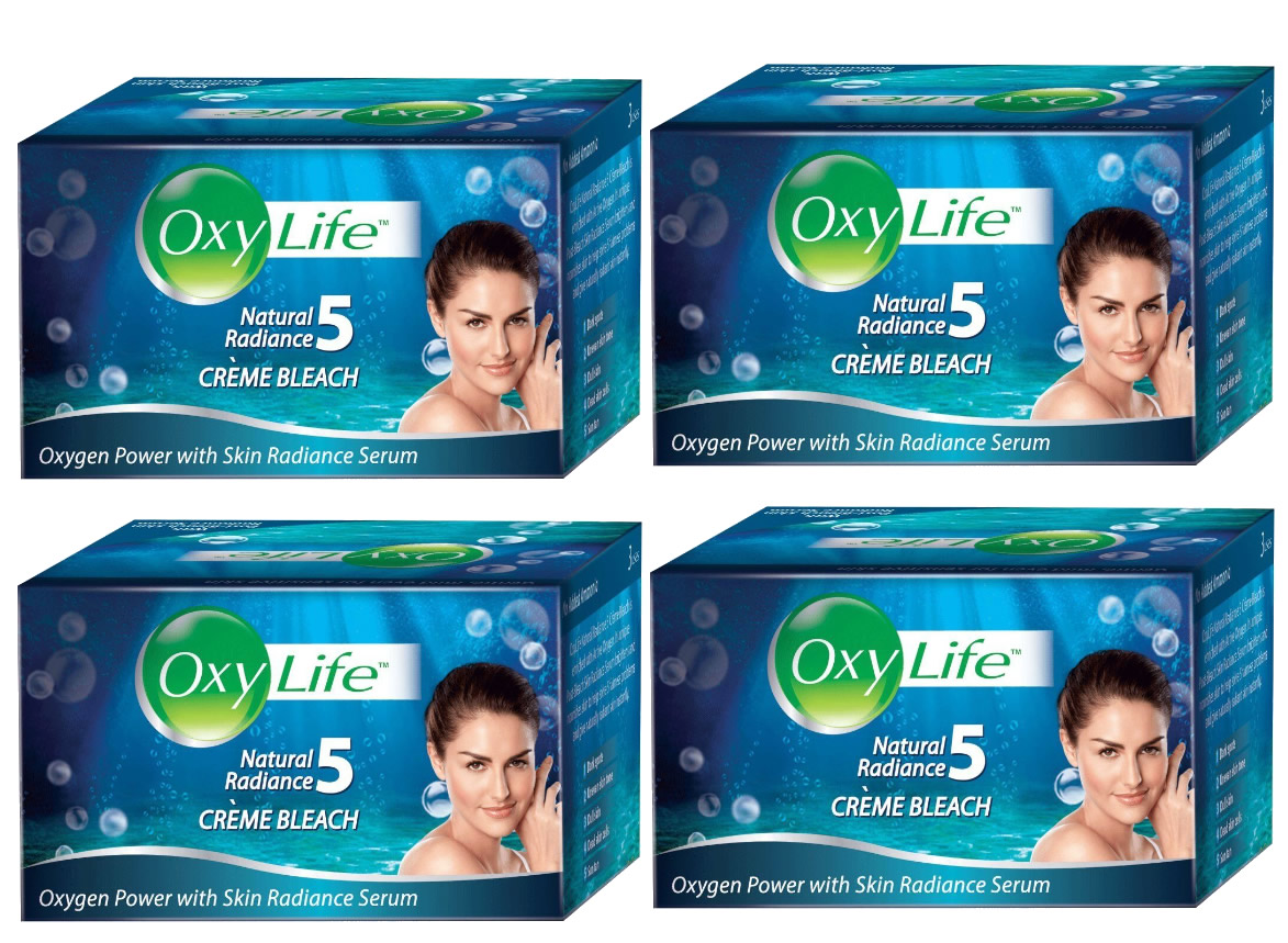 Pack of 4 Oxylife Oxy Creme Bleach 27g