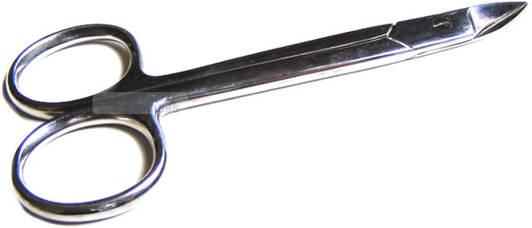 E5 Cuticle scissor 4.5" curved tip