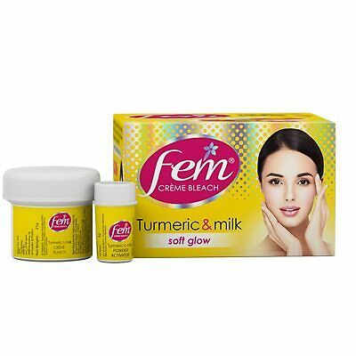 Fem Turmeric & Milk Herbal Facial Bleach 24g Soft Glow