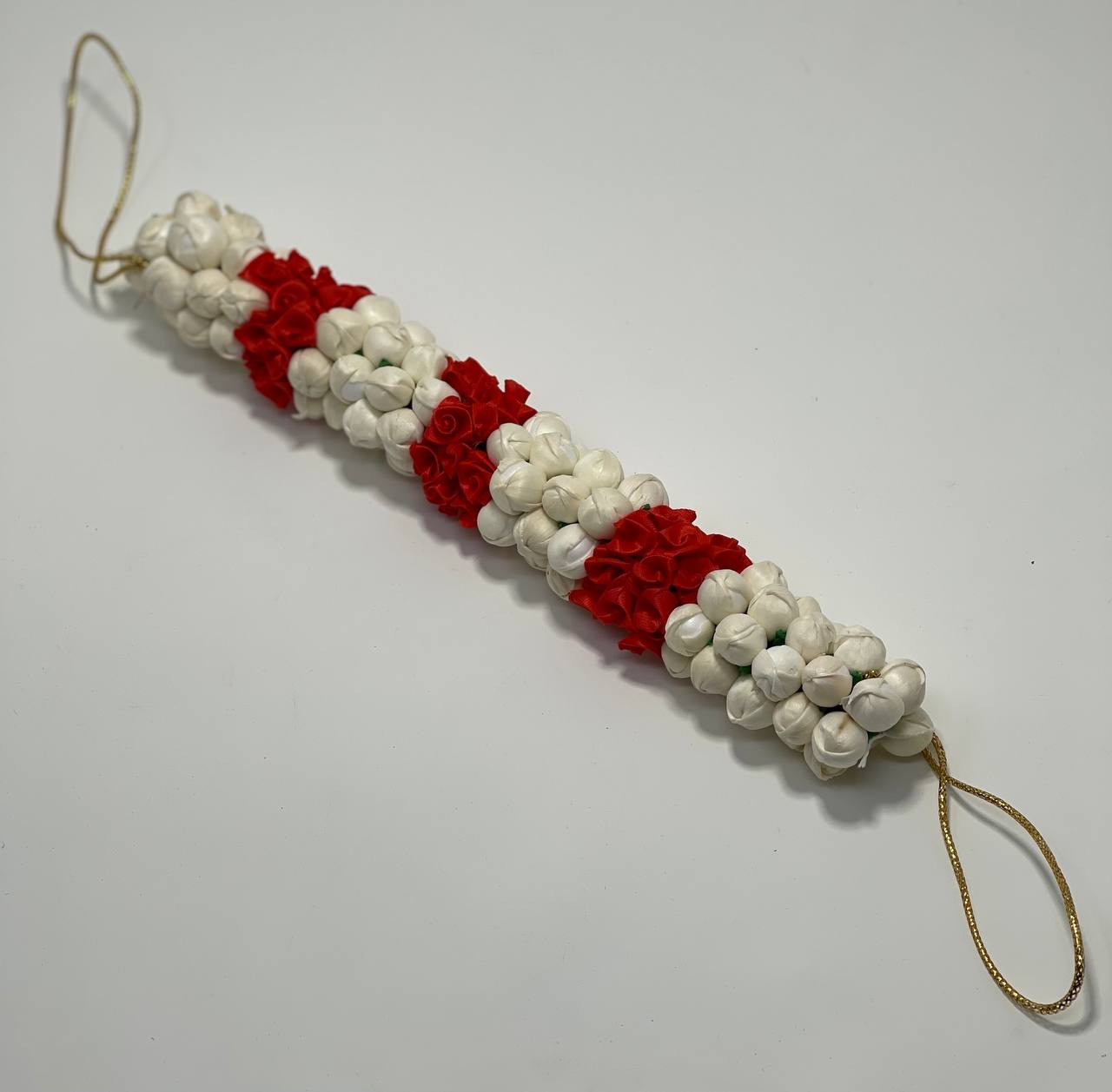 Handcrafted Gajra Hair Accessories Mogra Flower Jasmine White Color and Red  Rose