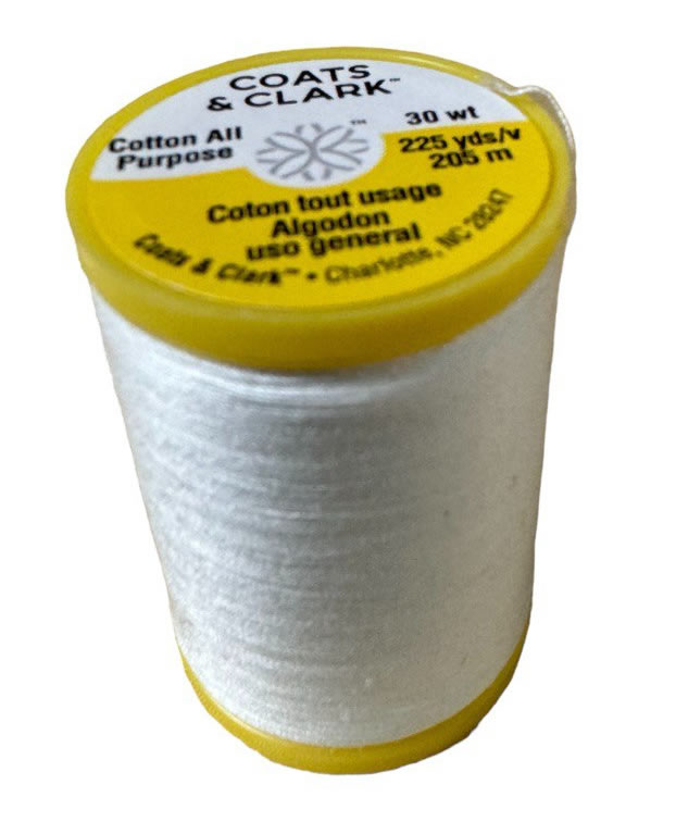 Coats & Clark All Purpose Cotton White Thread, 225 Yard Eyebrow Threading
