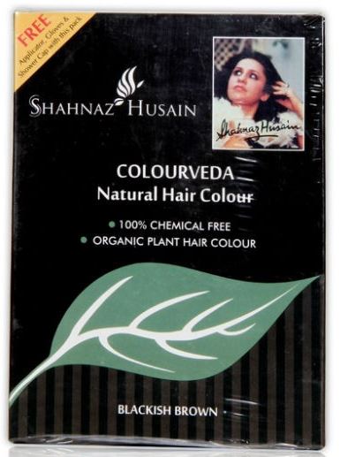 Blackish Braown Hair Color Shahnaz Husain Colorveda Henna Indigo hair dye