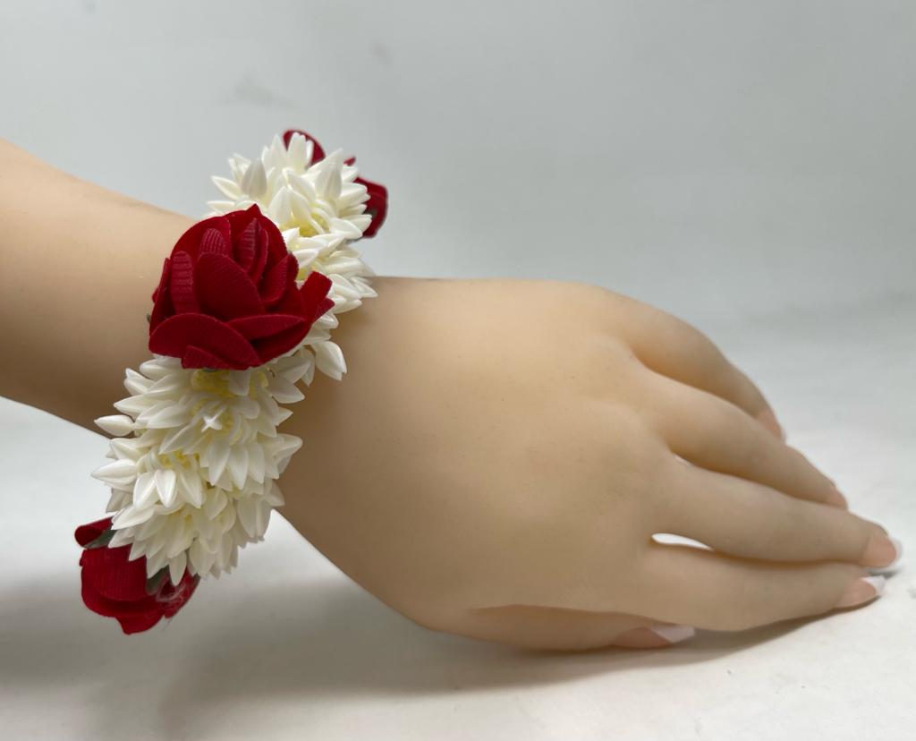 Scented Artificial Hand Gajra Hair Gajra with Rose Flower Jewelry Hair accessories