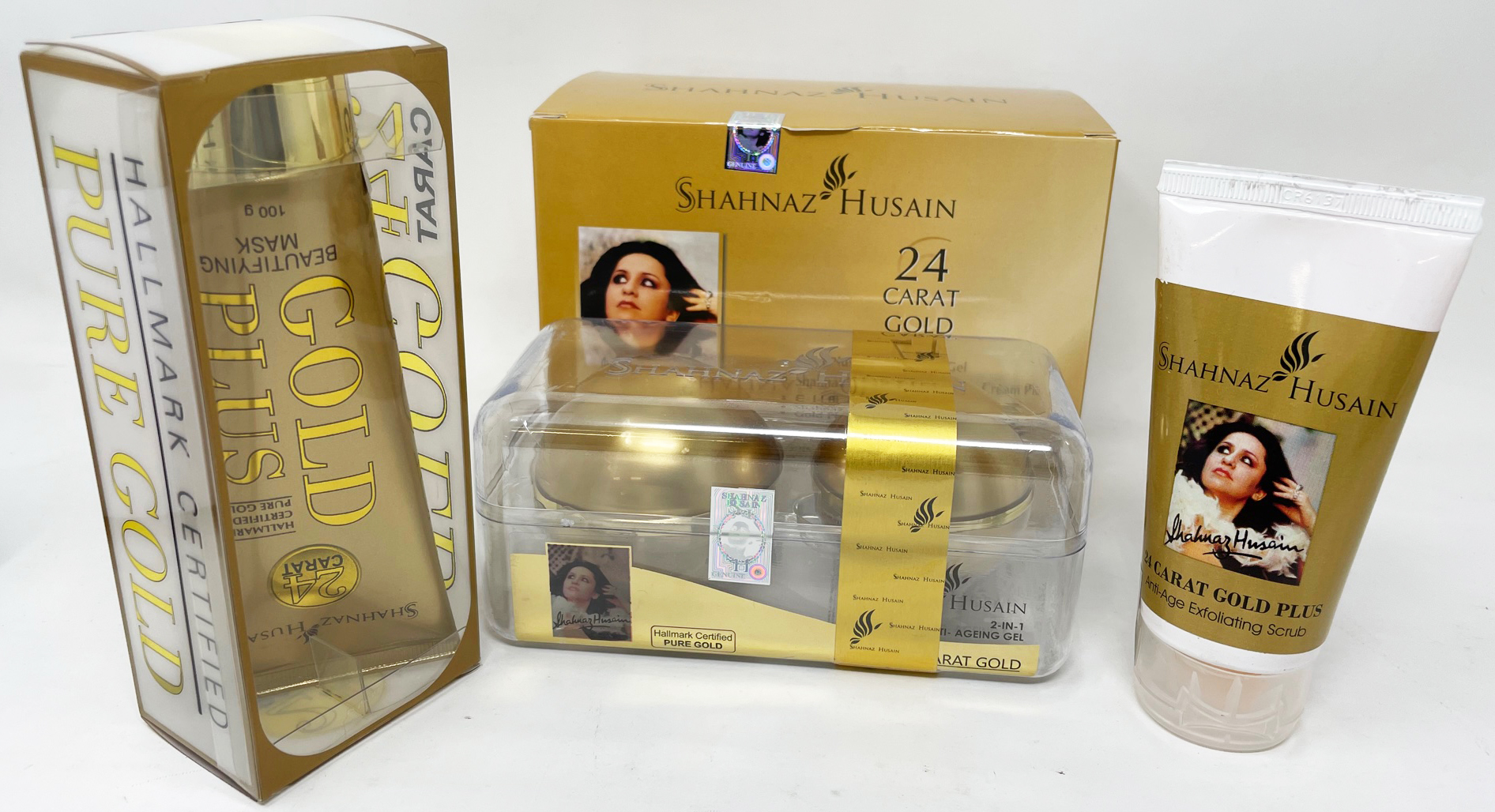 Home use Shahnaz Husain Gold Facial Kit 3 Pack