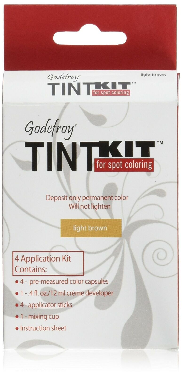 4 Application Tint Kit Eyebrow Mustache Beard Light Brown
