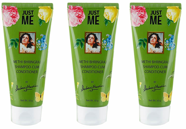 3 Packs of Shahnaz Methi Bhringraj Shampoo Cum Conditioner