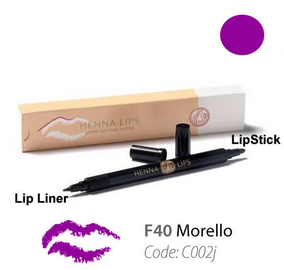 Natural Henna Lip Liner and Lipstick Pen Moirello Color