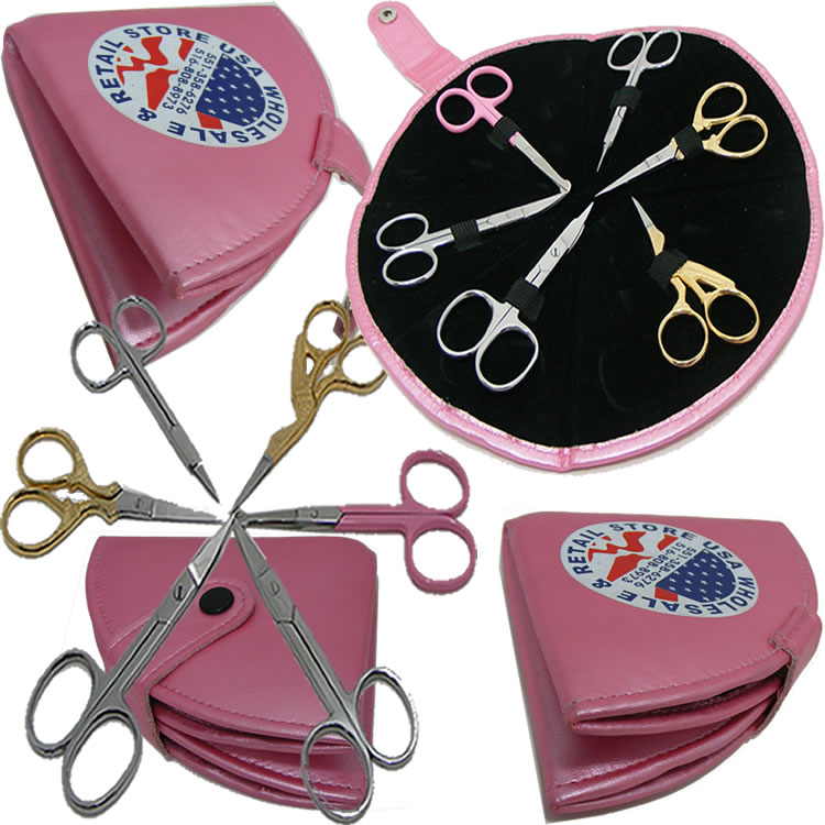 6pcs Small Multipurpose Scissor Kits For Eyebrow Shaping