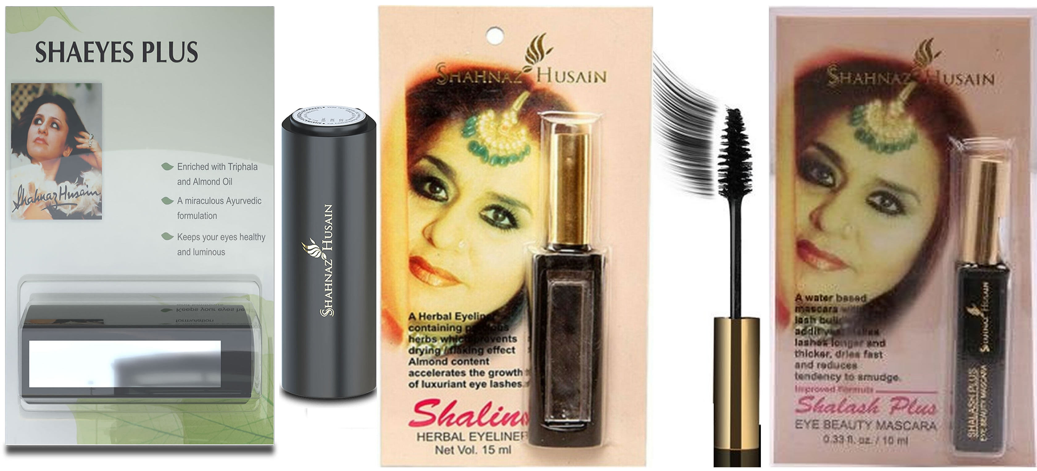 Shahnaz Shaeyes Kajal Shaline Liquid Eye liner and Shalash Mascara